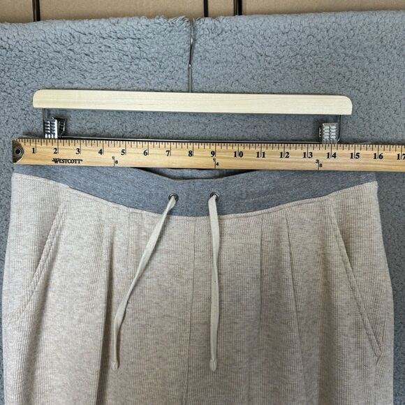 Carbon 2 Cobalt Pants Mens L Beige Thermal Sweatpants Elastic Waist Drawstring - Picture 5 of 7